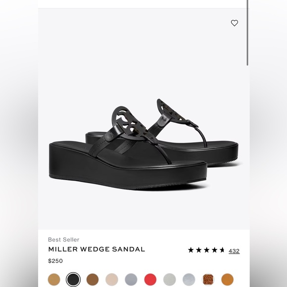 🔥 TORY BURCH Miller wedge sandal - Picture 2 of 9